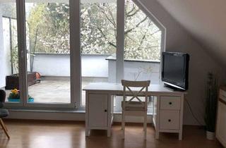 Wohnung mieten in Vilbeler Landstraße 166, 60388 Seckbach, Helle, möblierte 2-Zimmer Dachgeschosswohnung mit Balkon & Tiefgarage in Frankfurt Seckbach