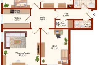 Wohnung mieten in Lilienstraße 12, 86825 Bad Wörishofen, Helle 4-Zimmer Wohnung mit Balkon in Bad Wörishofen