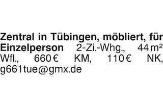 Wohnung mieten in 72076 Tübingen, Zentral in Tübingen, möbliert, für Einzelperson