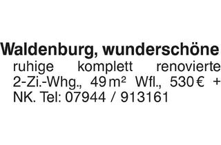 Wohnung mieten in 74635 Kupferzell, 2 Zi Whg Waldenburg
