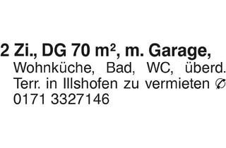 Wohnung mieten in 74532 Ilshofen, 2 Zi. DG in Illshofen