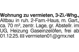 Wohnung mieten in 72555 Metzingen, Wohnung zu vermieten