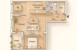 Wohnung kaufen in 71634 Ludwigsburg, Ludwigsburg - *PROVISIONSFREI* 2,5 Zi Wohnung als Kapitalanlage in LB