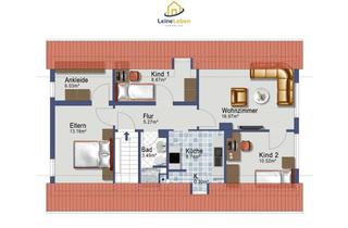 Wohnung kaufen in 30926 Seelze, Ruhig in Seelze-Lohnde: 4-Zimmer-Eigentumswohnung im DG mit eigenem Garten