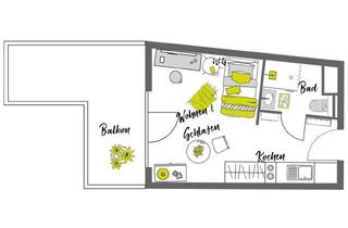 Wohnung mieten in Oderstraße 194, 12051 Neukölln, Möblierte Komfort-Apartments mit Balkon - Nur für 1 Person!