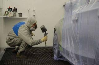 Gewerbeimmobilie mieten in 64807 Dieburg, Autolackiererei KFZ-Werkstatt Lackieranlage (Gewerbehalle Werkhalle ) in TOP Lage von Dieburg