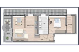 Wohnung kaufen in 70771 Leinfelden-Echterdingen, NEUBAU 2,5 Zimmer DG-Wohnung - Zentrales Wohnen - KfW 40 QNG gefördert