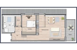 Wohnung kaufen in 70771 Leinfelden-Echterdingen, NEUBAU 2 Zimmer DG-Wohnung - Zentrales Wohnen - KfW 40 QNG gefördert!
