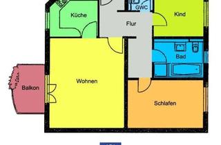 Wohnung mieten in 01705 Freital, Schöne 3-Raum-Wohnung mit großem Balkon!