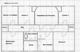 Wohnung mieten in August-Bebel-Straße 108, 08525 Reißig, 5 Zimmer Wohnung in Plauen mit Einbauküche, Balkon und 2 Bädern