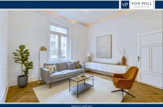 Wohnung kaufen in 60316 Frankfurt, Stilvolle Hochparterre-Wohnung im denkmalgeschützten Altbau mit Terrasse
