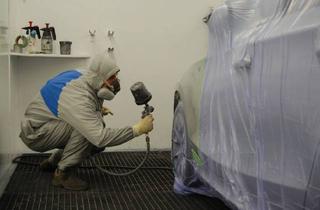 Gewerbeimmobilie mieten in 64807 Dieburg, Dieburg - Autolackiererei KFZ-Werkstatt Lackieranlage (Gewerbehalle Werkhalle ) in TOP Lage von Dieburg