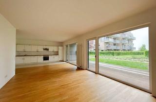 Wohnung mieten in Kommodore-Johnsen-Boulevard, 28217 Handelshäfen, 3-Zimmer-Erdgeschosswohnung mit Terrasse und Blick auf die Weser