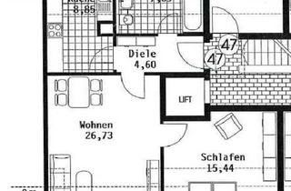Wohnung mieten in 85354 Freising, Exklusive, gepflegte 2-Zimmer-Dachgeschosswohnung mit Einbauküche in Freising