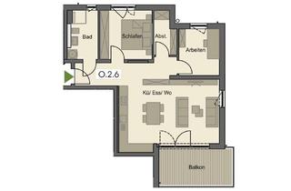 Wohnung mieten in 87772 Pfaffenhausen, Exklusiver Erstbezug in Pfaffenhausen: Helle 3-Zimmer-Wohnung mit Balkon