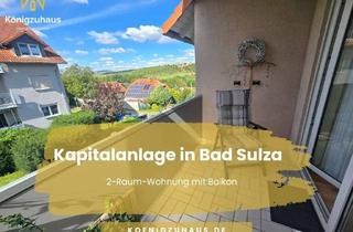 Anlageobjekt in 99518 Bad Sulza, Top-Rendite von rund 6,75 % – gepflegte 2-Raum-Wohnung in Bad Sulza mit Balkon & Stellplatz