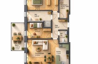 Wohnung kaufen in Peiner Straße 6a, 38527 Meine, Barrierefreie 3-Zimmer-Wohnung im 1. OG, 86 m², Westbalkon, Aufzug, großes Duschbad