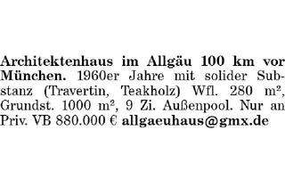 Haus kaufen in 87435 Kempten, Architektenhaus im Allgäu