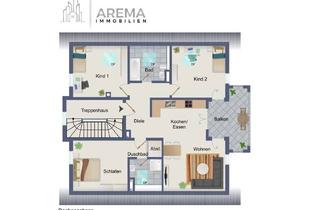 Wohnung mieten in Wilhelm-Leuschner-Straße 16, 63110 Rodgau, Moderne 4-Zimmer-Dachgeschosswohnung mit Balkon ins Grüne in Rodgau-Hainhausen