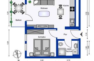 Wohnung mieten in Grusonstraße 10, 39112 Leipziger Str., Erstbezug! 2-Zimmer EG-Wohnung mit Balkon in Magdeburg-Buckau
