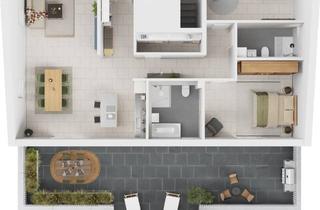 Penthouse kaufen in Neckarstraße, 65468 Trebur, Penthouse mit großer Dachterrasse , Südausrichtung