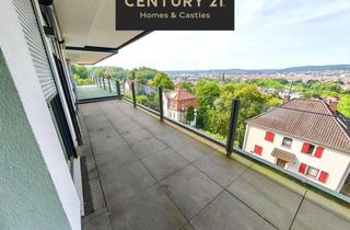 Penthouse kaufen in 66119 Saarbrücken, PENTHOUSE FEELING PUR: 146m² NEUBAU WOHN mit GIGA Fernblick über ganz SB in Toplage, 50M² Terr. Gar: