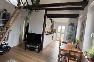 Wohnung mieten in Fabriciusstr 39, 65933 Griesheim, Galerie-Altbau-Wohnung mit Sonnenbalkon, EBK und Tageslichtbad im energetisch sanierten Stadthaus