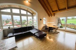 Wohnung kaufen in 71522 Backnang, Moderne und außergewöhnliche 3,5-Zimmer-DG-Wohnung mit EBK, Carport und Blick ins Grüne