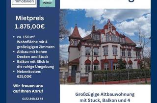 Wohnung mieten in Hauptstraße 21, 04416 Markkleeberg, Repräsentative Wohnung in einer Stadtvilla m. Geschichte, vier Zimmer, Garage, Gartennutzung Toplage