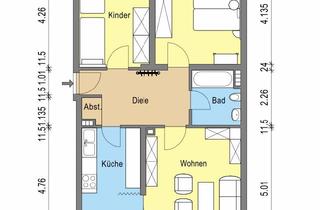Wohnung mieten in Mainzer Straße 39, 55457 Gensingen, 3 ZKB Wohnung mit Balkon - Erstbezug nach Modernisierung!