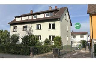 Haus kaufen in 76275 Ettlingen, Charmantes 2-FH (DHH) in Erbbaurecht mit großem Hof, Doppelgarage & Remise – Ettlingen West