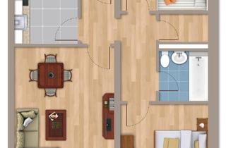 Wohnung mieten in 90489 Nürnberg, Sehr gepflegte, helle Dreizimmerwohnung - Einbauküche - Loggia - N-Wöhrd - Aufzug