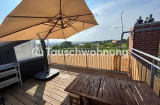 Tauschwohnungen in Tauschwohnungstraße, 01187 Plauen, Tauschwohnung: Dachterrasse mit Blick über ganz Dresden
