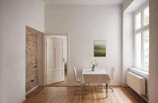 Wohnung kaufen in Pappelallee, 10437 Prenzlauer Berg, Ruhige Altbauwohnung mit 3,5 m Decken, Dielenböden und Ziegelwand nahe Pappelallee