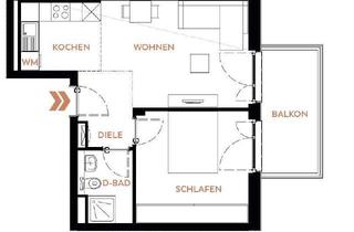 Wohnung mieten in 60487 Bockenheim, Moderne 2 Zimmer Wohnung mit Balkon in Frankfurt-Bockenheim