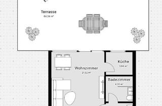 Wohnung mieten in 82234 Weßling, Erstbezug! Helle 2-Zi. Whg. mit EBK und großer Dachterrasse mit Blick ins Grüne - Weßling