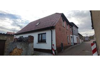 Haus kaufen in 06333 Hettstedt, Hettstedt - Reihenendhaus 2 Wohnungen große Garage Büro Werkstatt Veranda