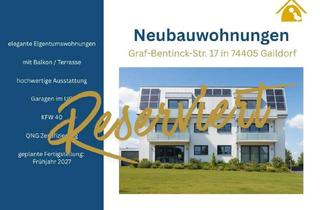 Wohnung kaufen in 74405 Gaildorf, Wohnen mit Perspektive – Hochwertige, KfW-geförderte Neubauwohnungen in Gaildorf
