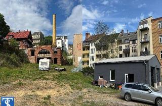 Grundstück zu kaufen in 08523 Plauen, Objekt-Nr.: 139-2-24 - Großes Grundstück mit Fabrikgebäude (ehemaliges Sägewerk) und vermietete Doppelgarage mit WC und Teeküche zentrumsnah in Plauen