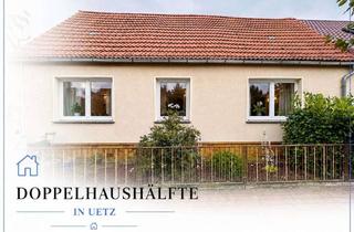 Doppelhaushälfte kaufen in Sonnemannstraße 49, 39517 Uetz, Hier ist Raum für Ideen: Wohnhaus mit Auffahrt, Hof, Garage & Nebengelass in Uetz, bei Magdeburg
