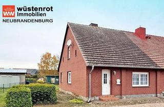 Haus kaufen in 17349 Schönbeck, ATTRAKTIVES REIHENECKHAUS MIT AUSBAURESERVE + STALL + GARAGE + GRUNDSTÜCK