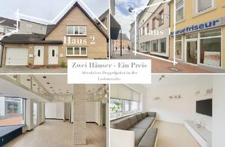 Haus kaufen in 24837 Schleswig, Paketpreis: Zwei Häuser mit 4 Einheiten, Garage, Balkon, Hof / Ladenstraße