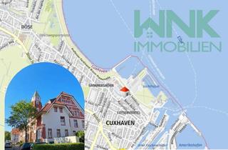 Wohnung kaufen in Neue Reihe 33, 27472 Cuxhaven, Meerblick im Lotsenviertel – 135 m² Altbauwohnung im historischen Kasernengebäude hinter dem Deich