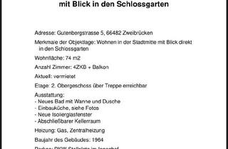 Wohnung kaufen in 66482 Zweibrücken, Zweibrücken - Verkaufe Wohnung in der Stadtmitte von Zweibrücken