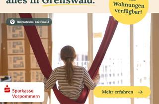 Wohnung mieten in Elisabethweg, 17489 Nördliche Mühlenvorstadt, Helle 3-Zimmer Wohnung mit Balkon im 2. OG in Greifswald Nördliche Mühlenvorstadt
