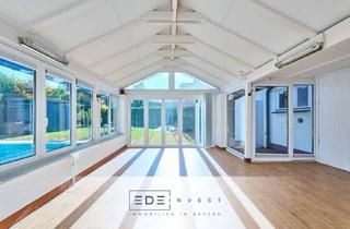 Einfamilienhaus kaufen in 82166 Gräfelfing, Doppelhaushälfte mit Einfamilienhaus Gefühl in Gräfelfing mit Wintergarten, Swimming Pool, Sauna uvm