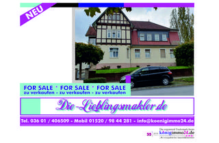 Anlageobjekt in 99752 Bleicherode, teilsaniertes Wohnhaus (3 WE)+1 Apartement im Villenstil mit Zufahrt, Garagen, Stellpl. und Garten