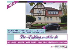 Anlageobjekt in 99752 Bleicherode, teilsaniertes Wohnhaus (3 WE)+1 Apartement im Villenstil mit Zufahrt, Garagen, Stellpl. und Garten