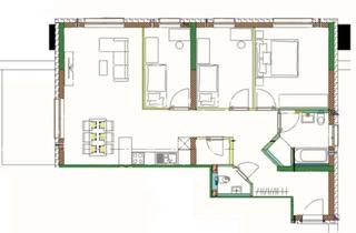 Wohnung mieten in Buchener Straße, 97980 Bad Mergentheim, Neue Helle 3,5-Zimmer-Wohnung mit großer Terrasse & TG-Stellplatz – Baujahr 2021 – Bad Mergentheim