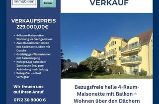 Wohnung kaufen in 04442 Zwenkau, Bezugsfreie helle 4-Raum-Maisonette mit Balkon – Wohnen über den Dächern von Zwenkau